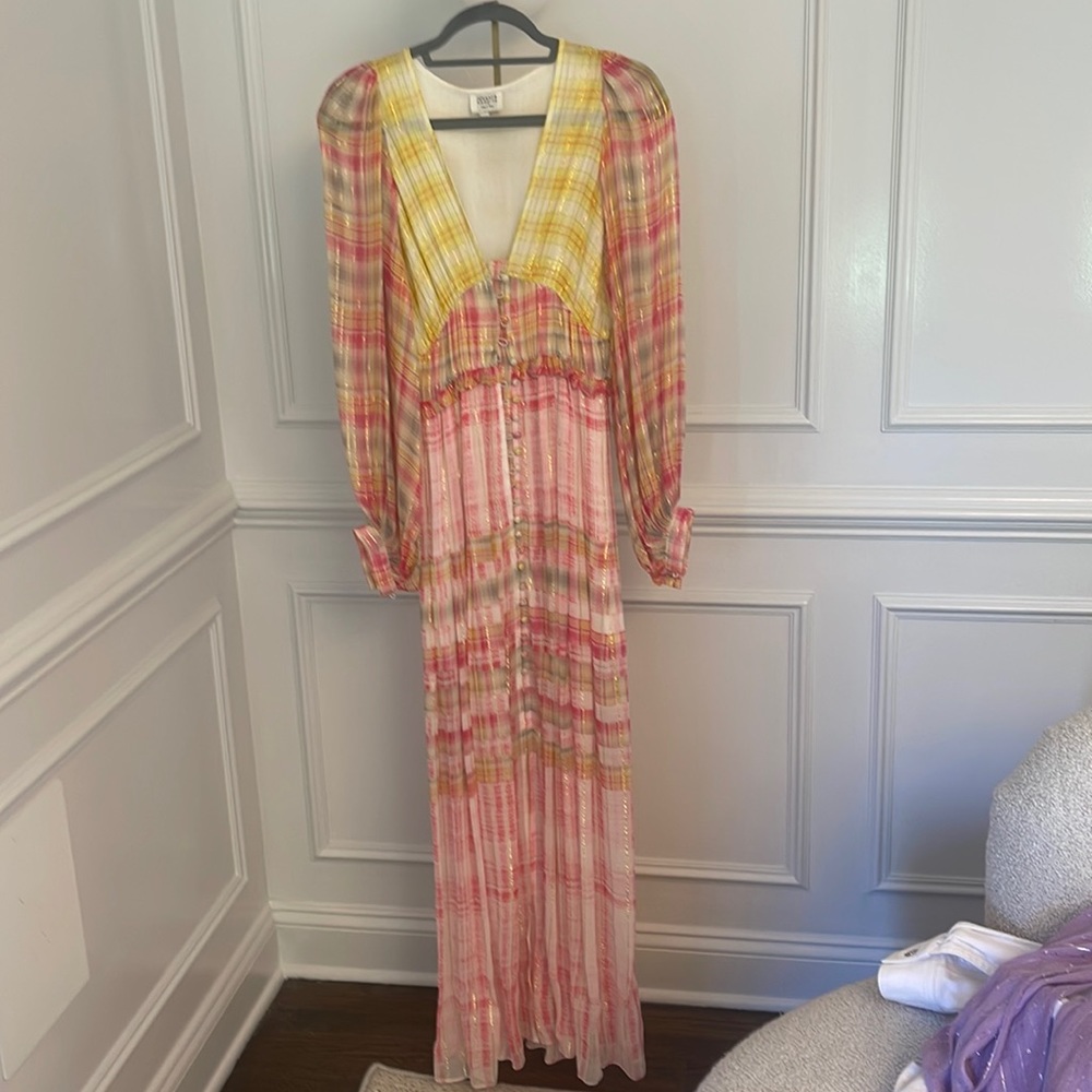 Hermant & Nandita metallic maxi dress